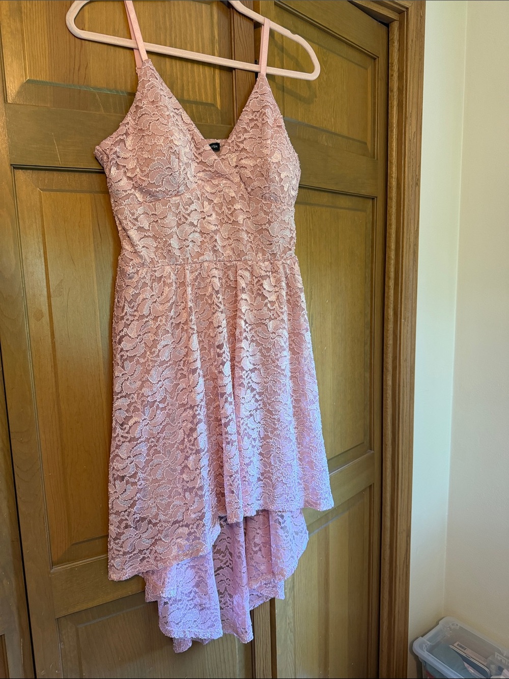Pink High-Low Dress - Picture 2 of 9